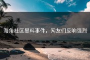 海角社区黑料事件，网友们反响强烈