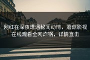网红在深夜遭遇秘闻动情，蘑菇影视在线观看全网炸锅，详情直击