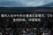 圈内人在中午时分遭遇花絮曝光，17c全网炸锅，详情围观