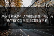 深夜花絮疯传！大V被指刷屏不断，海角导航紧急回应全网热议不断