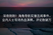 深夜刚刚！海角导航实锤丑闻事件，业内人士现场热血沸腾，评论数破万
