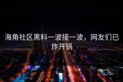 海角社区黑料一波接一波，网友们已炸开锅