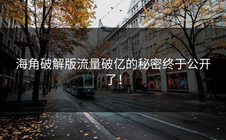 海角破解版流量破亿的秘密终于公开了！