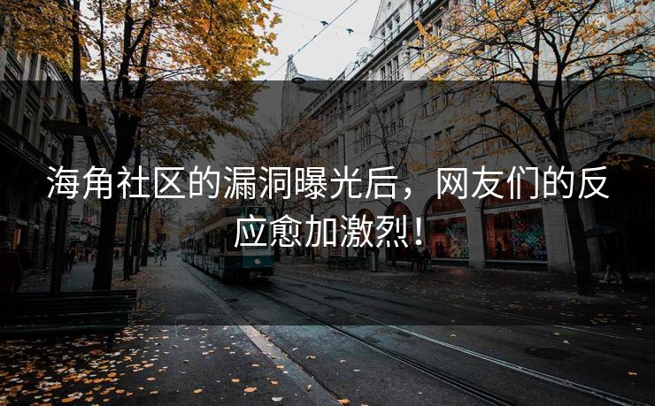 海角社区的漏洞曝光后，网友们的反应愈加激烈！