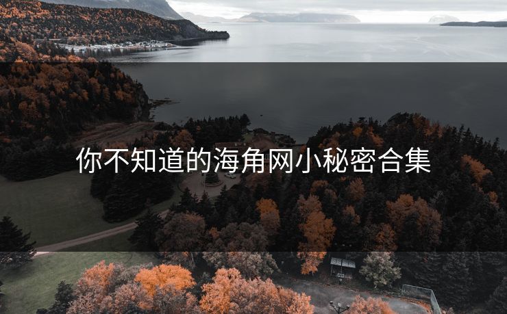 你不知道的海角网小秘密合集