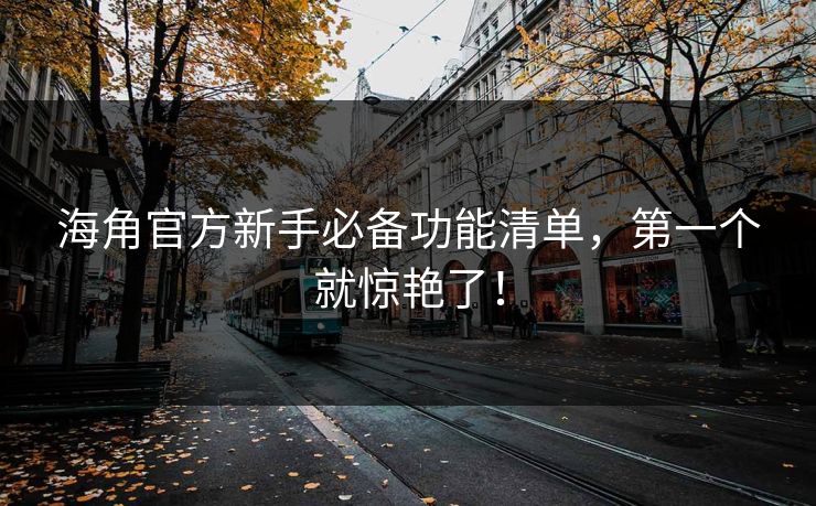 海角官方新手必备功能清单，第一个就惊艳了！